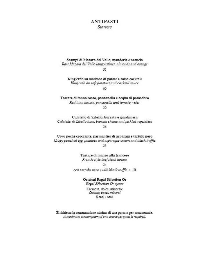 Menu di Da Giacomo Arengario 