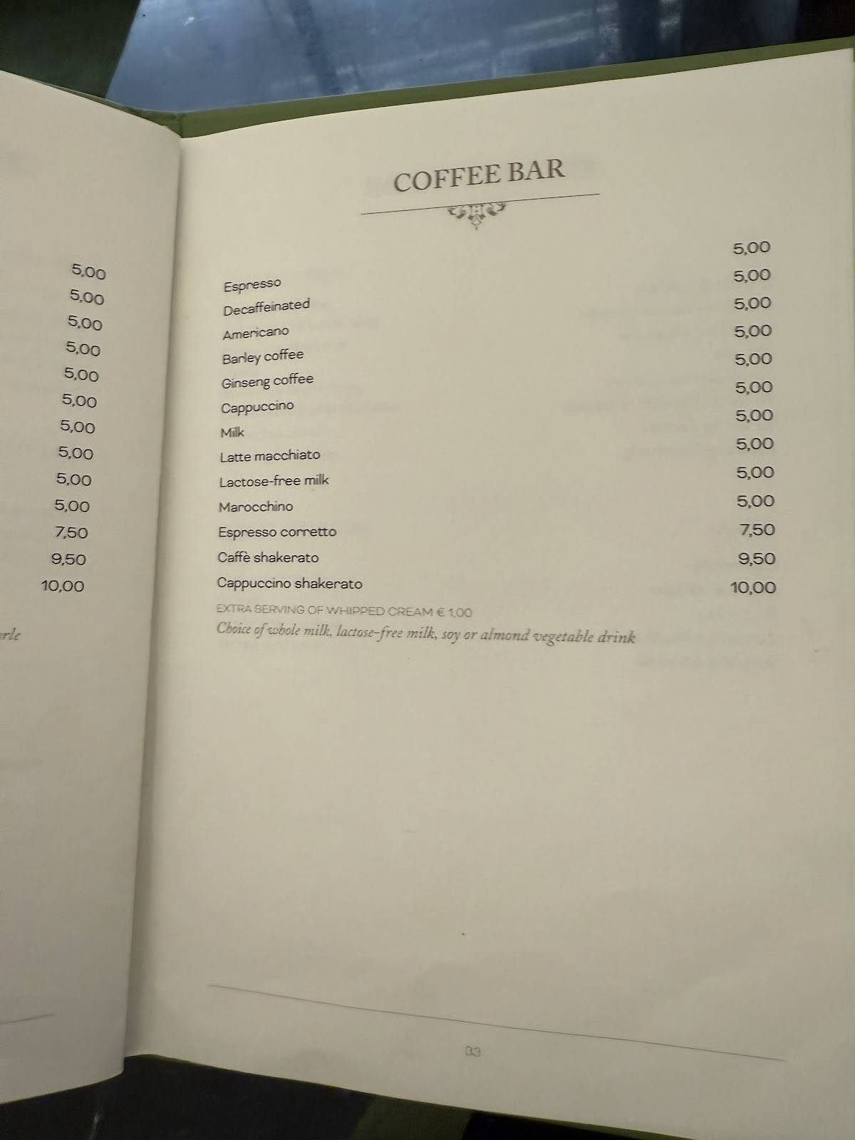 Menu di Marchesi 1824 