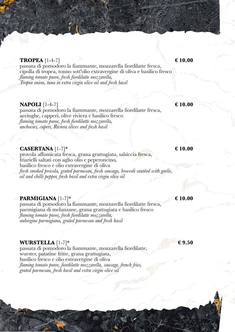 Menu di Pizzeria Grume Milano