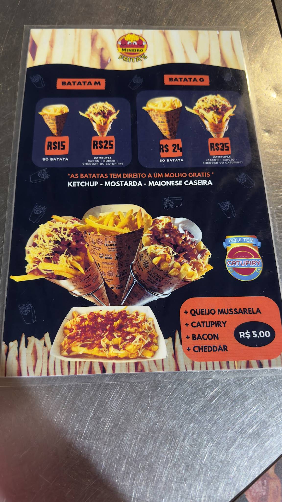 Mineiro Lanches e Fritas cardápio