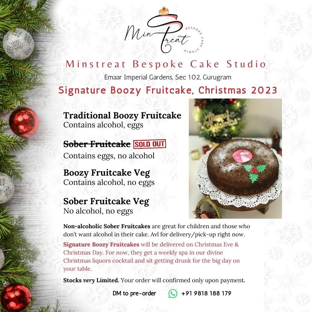 Minstreat Bespoke Cake Studio menu