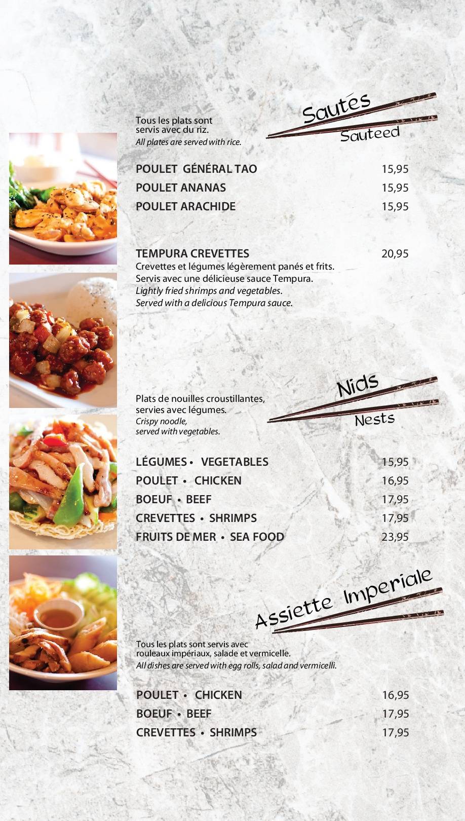 Menu de Mito Plus