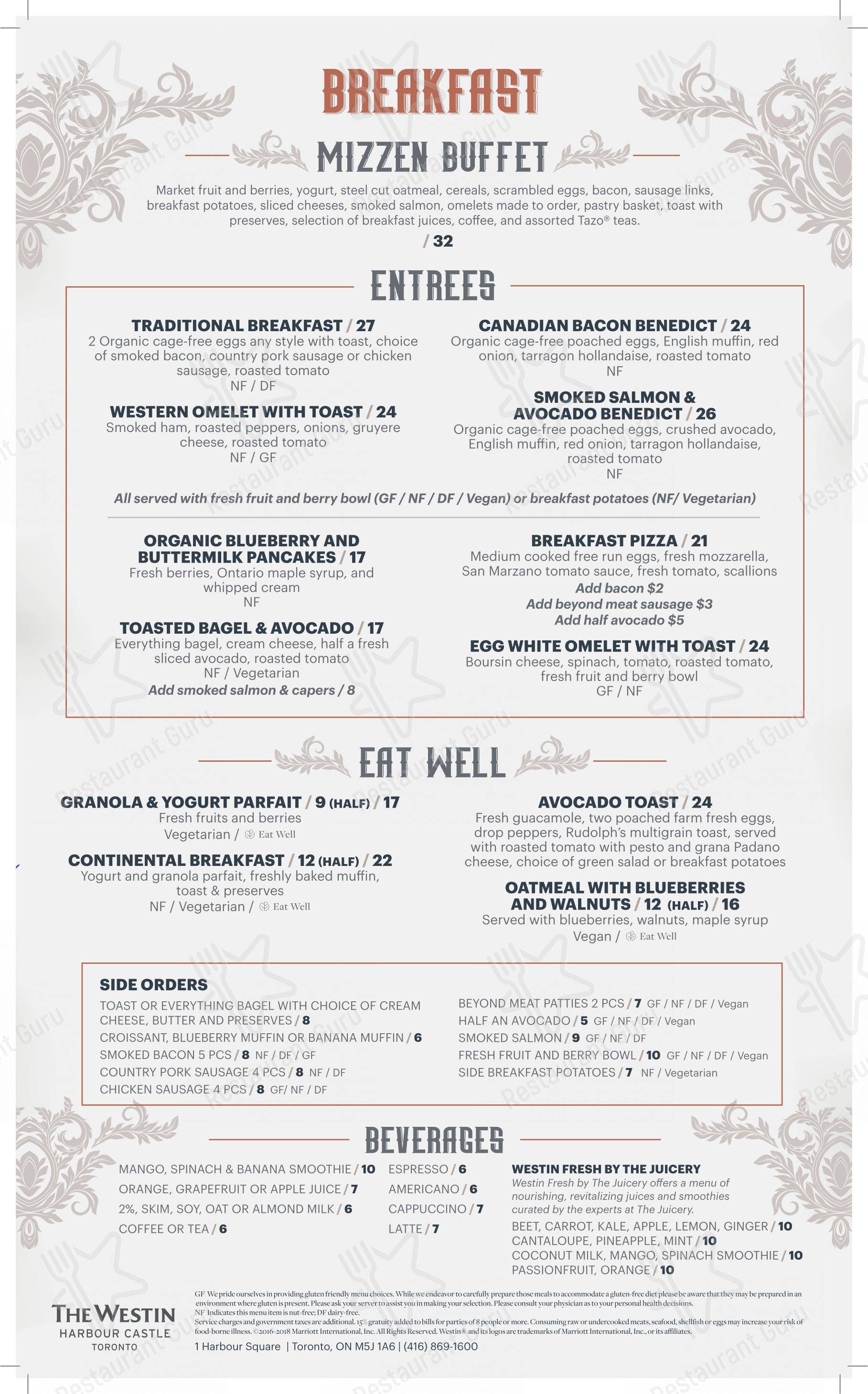 Коктейльная карта pour Mizzen restaurant