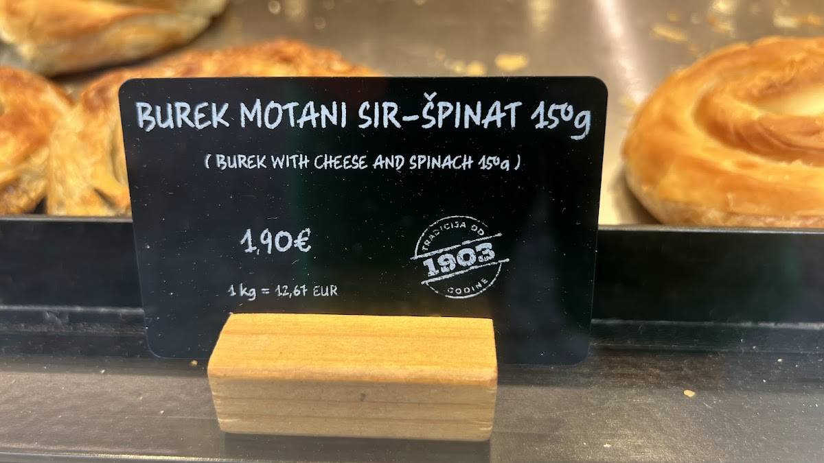 Menu di Mlinar 