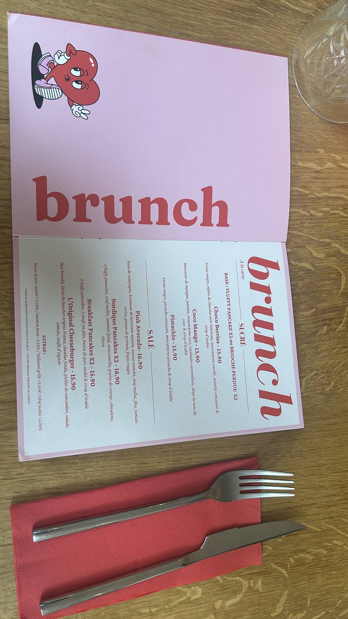 Menu de Mon Amour
