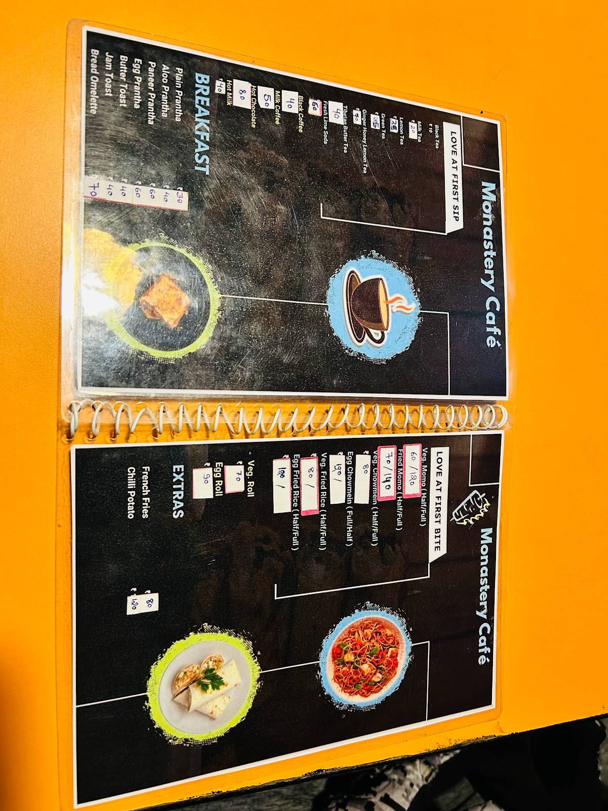 Monastery Cafe menu