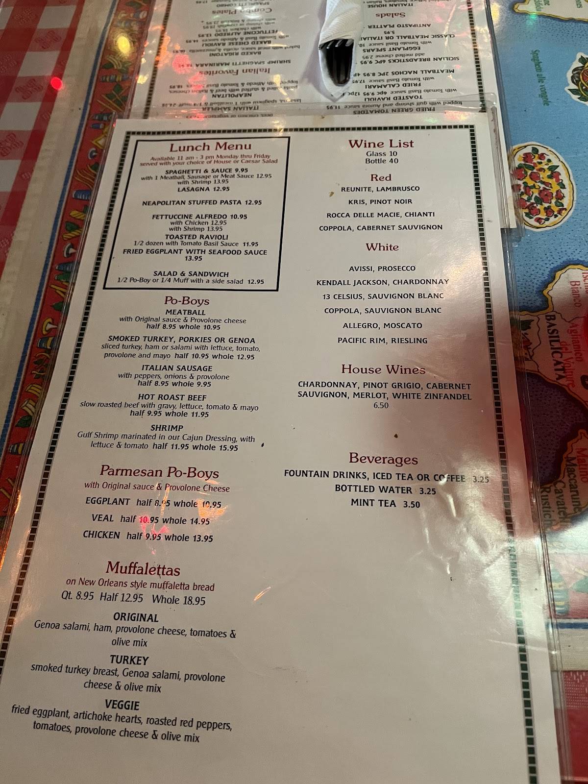 Monjunis Italian Cafe Grocery Louisiana Ave