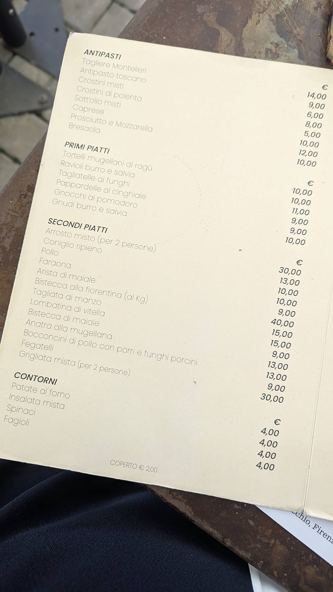 Menu di Montelleri Ristorante & Residenza di Campagna 