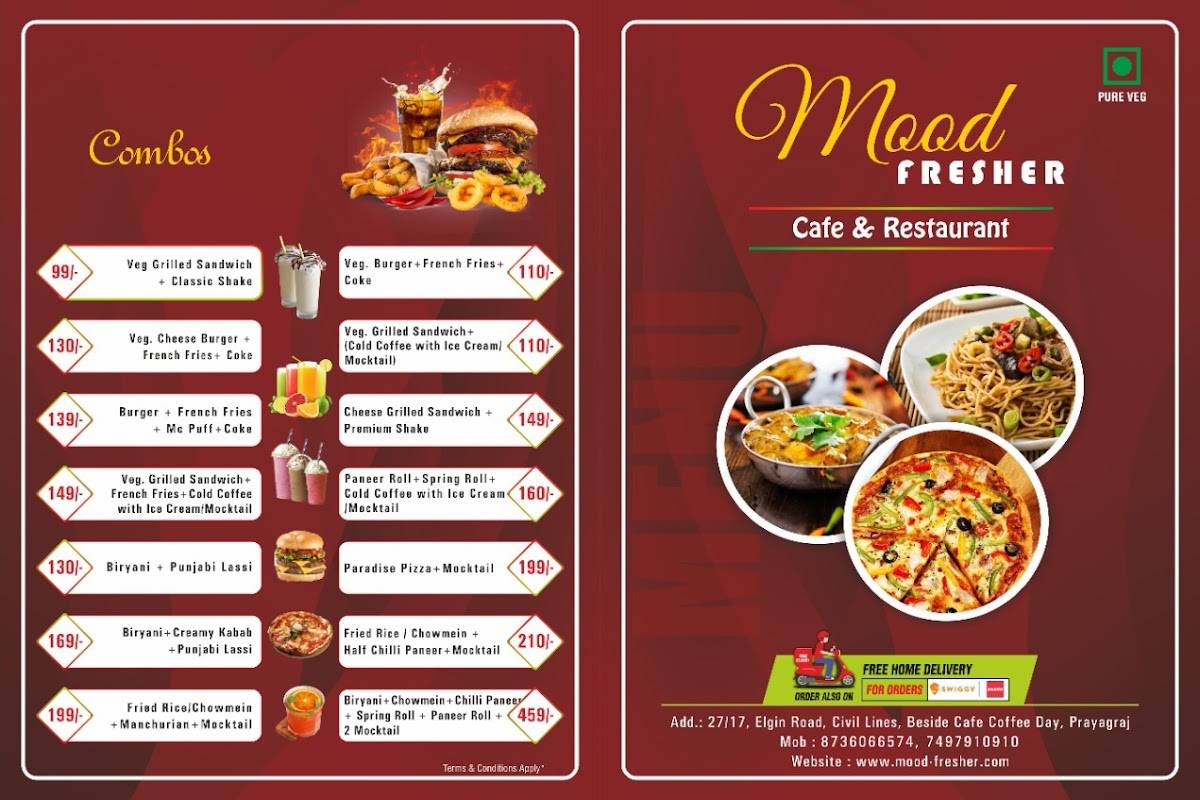 Mood Fresher menu