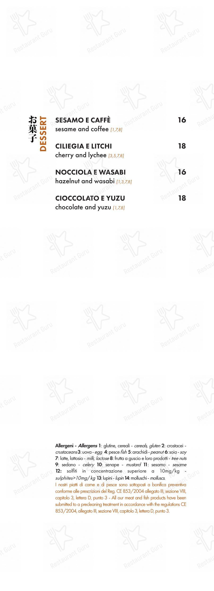 Menu di Moon Asian Bar - Menu bar