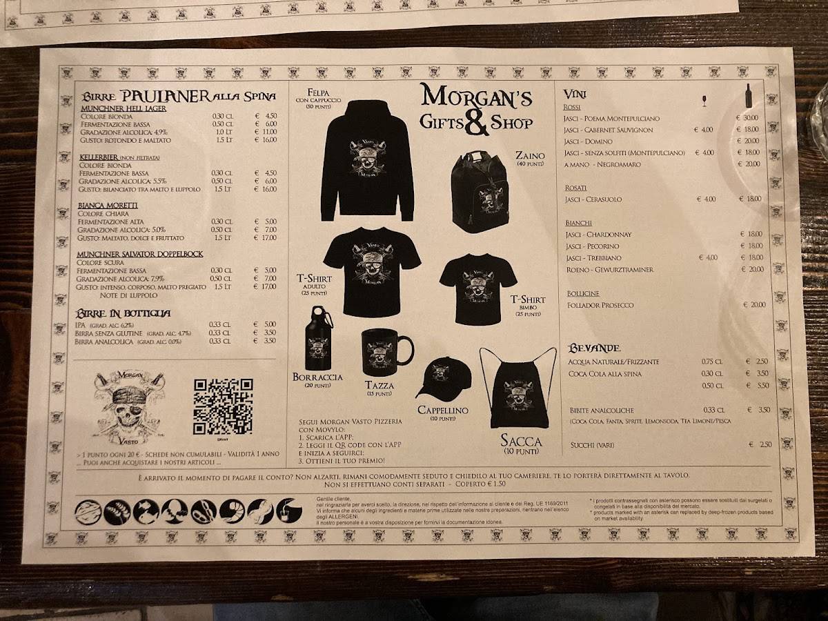 Menu di Morgan Ristorante - Pizzeria 