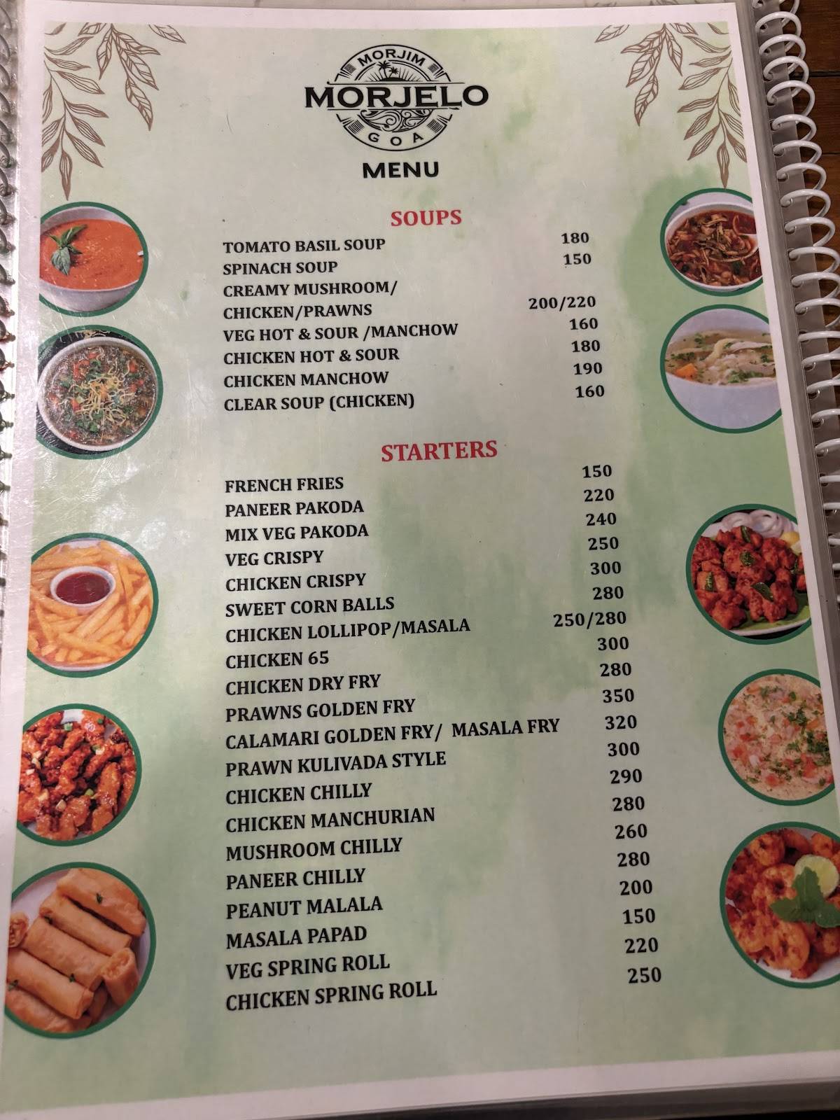 Morjelo sea food and thalis menu