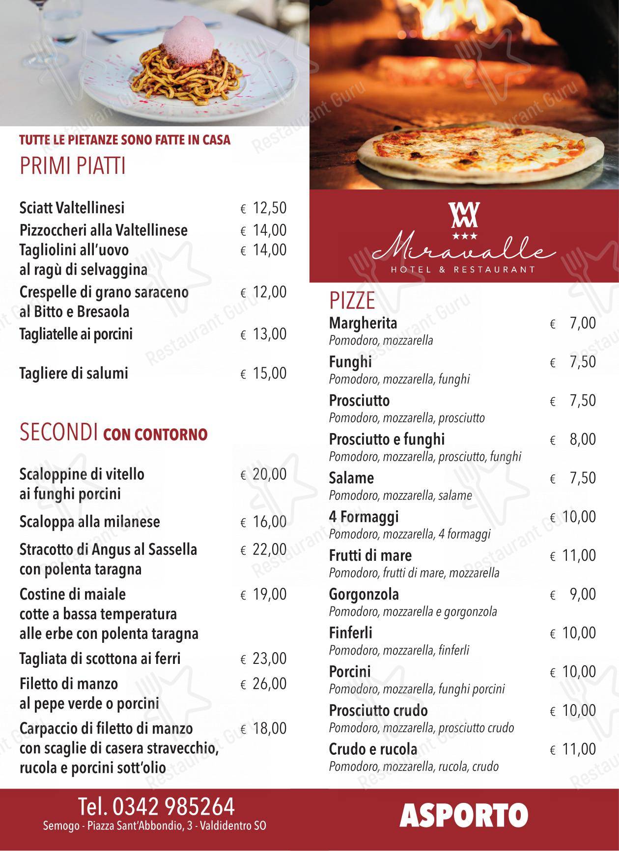 Menu bar per Ristorante Le Motte in Bormio