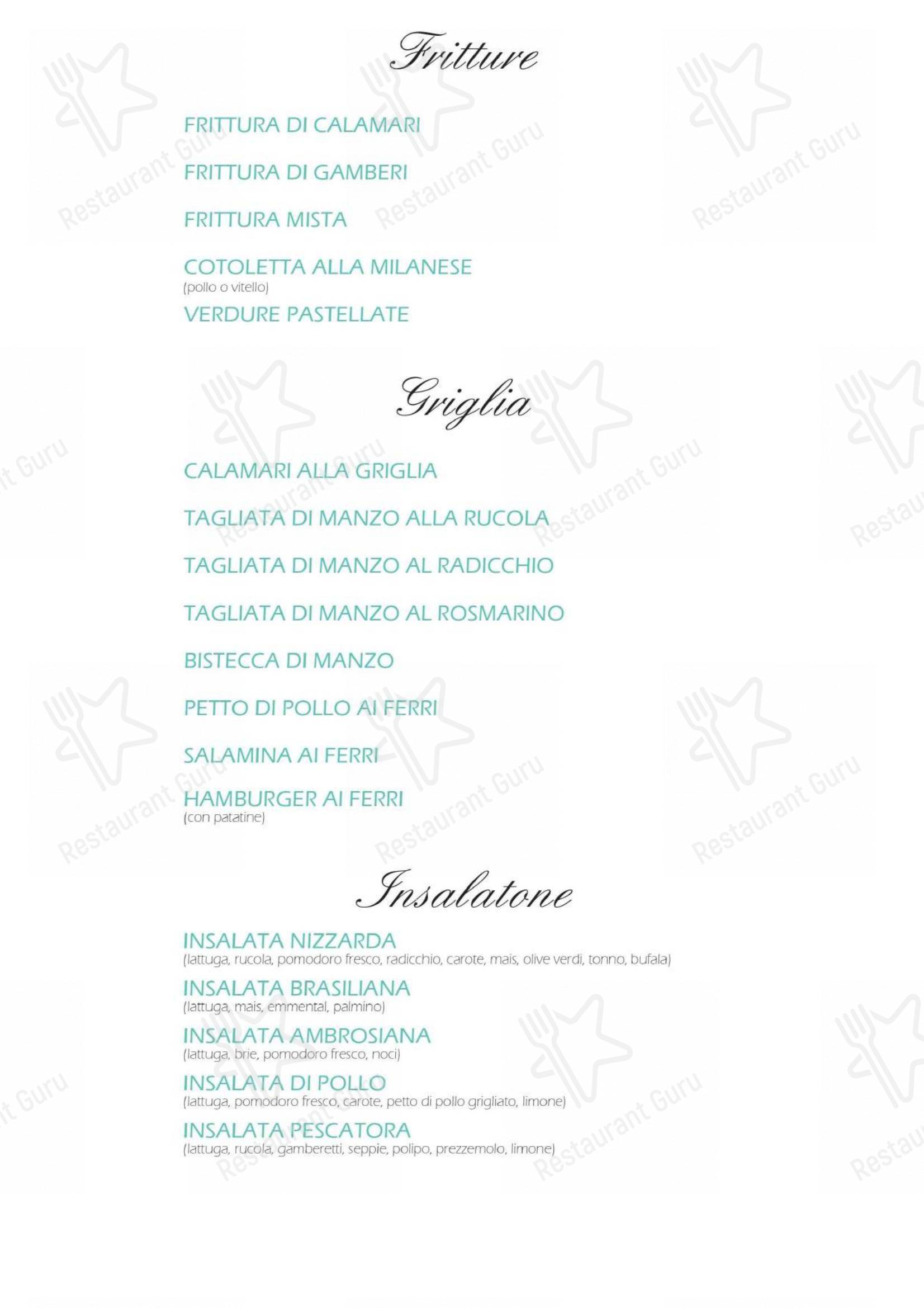 Menu per Mozart Pizzeria con Cucina in Rezzato