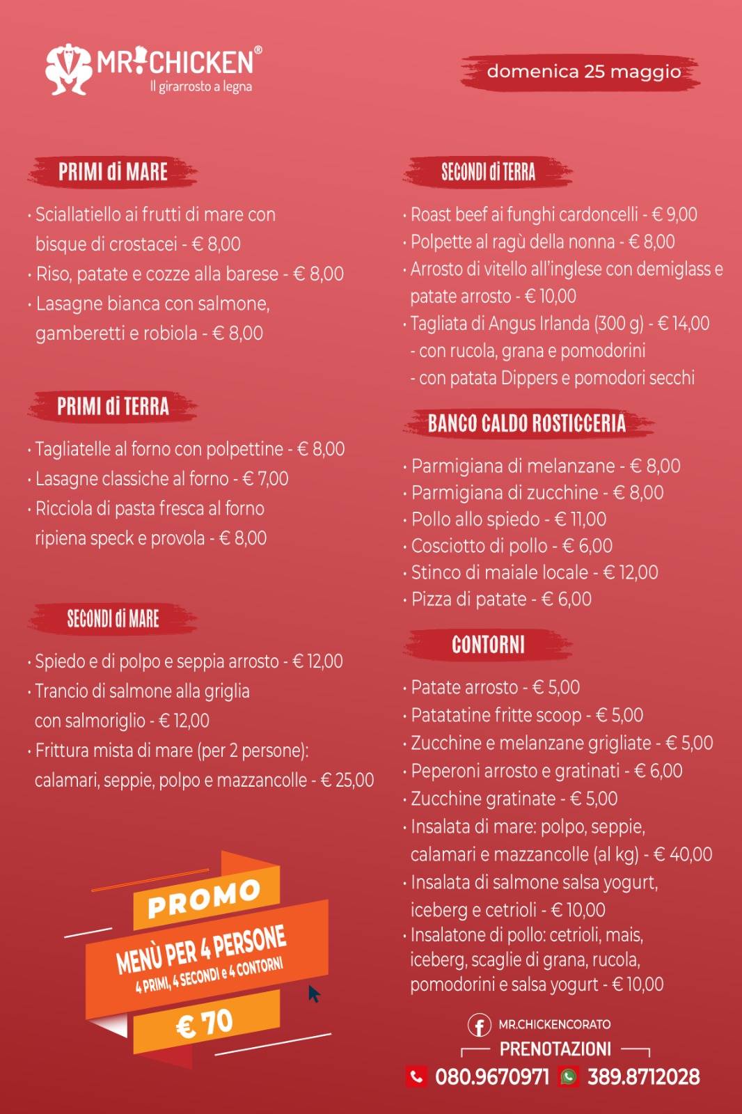 Menu di Mr Chicken 