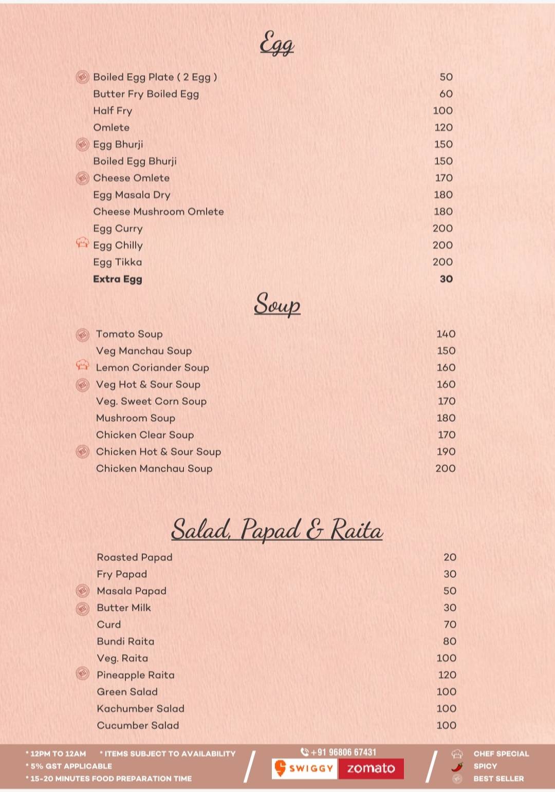 Mr. Tandoor Restaurant menu