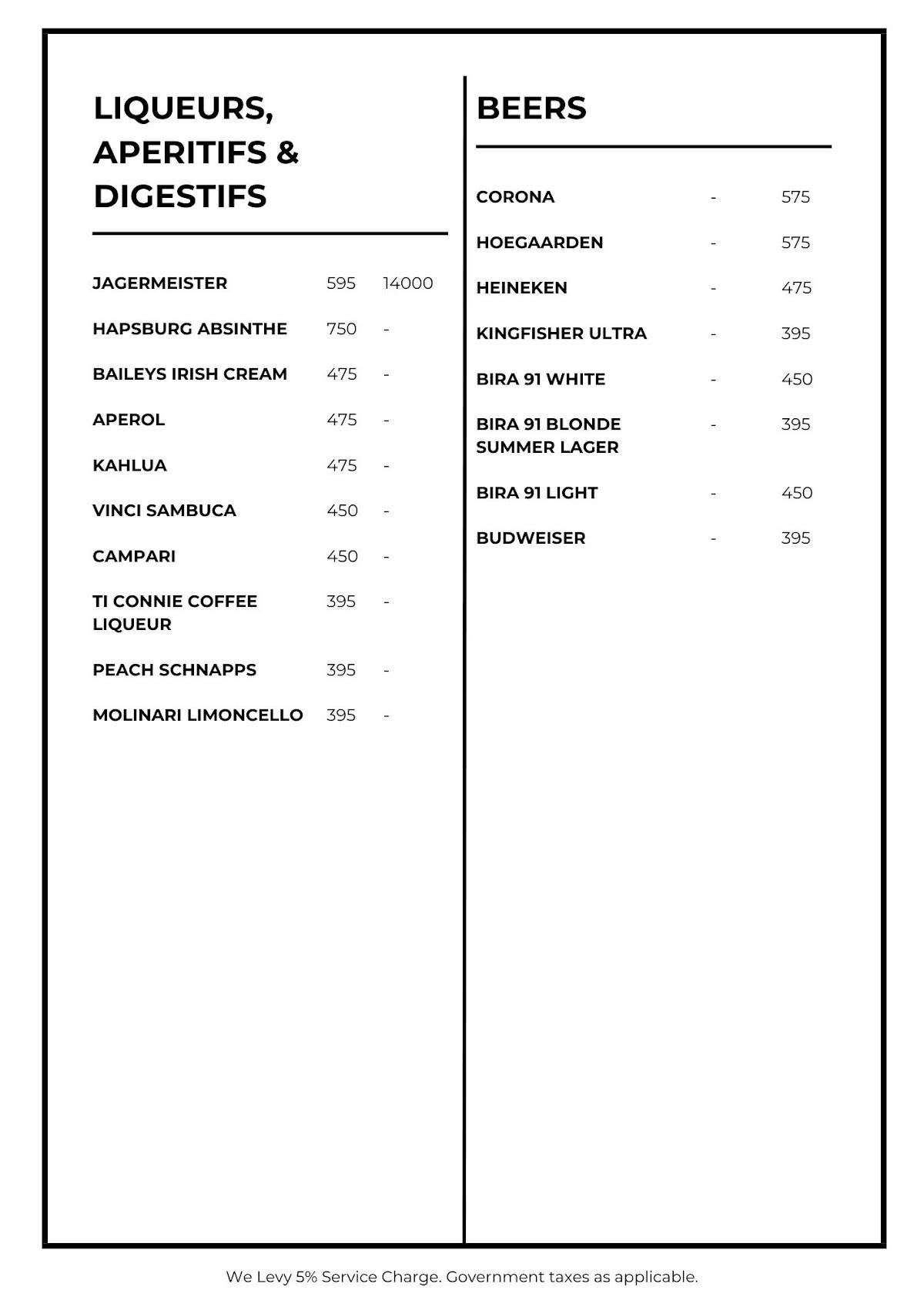Donna Deli menu