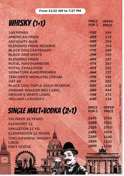 Pop Tate's Malad menu