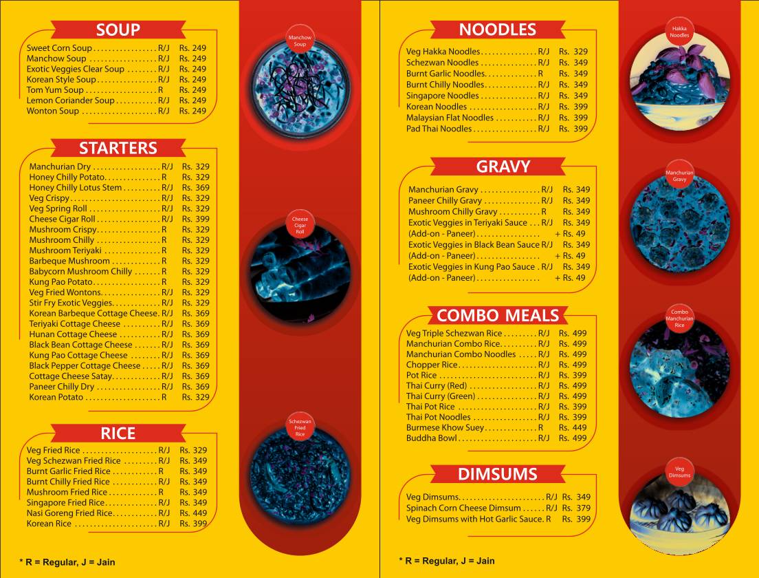 The Hunger Booth menu