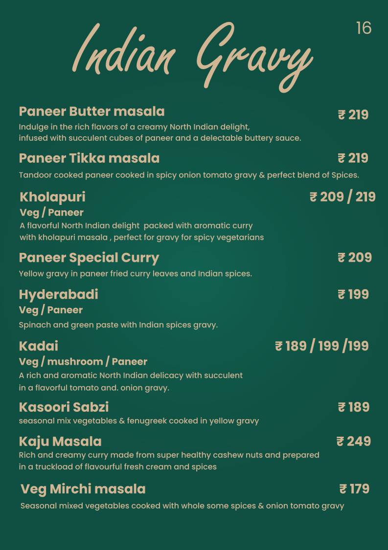 TimeSquare Cafe menu