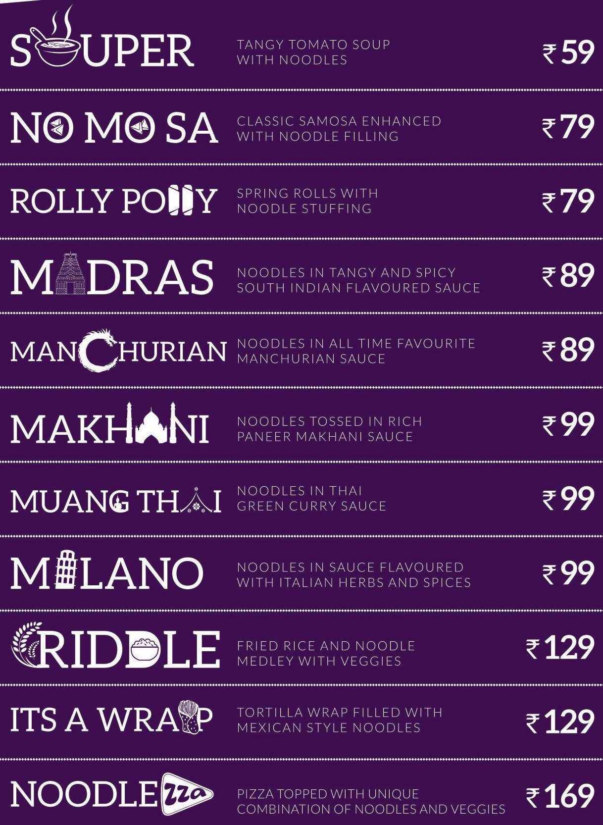 NSA Restaurant menu