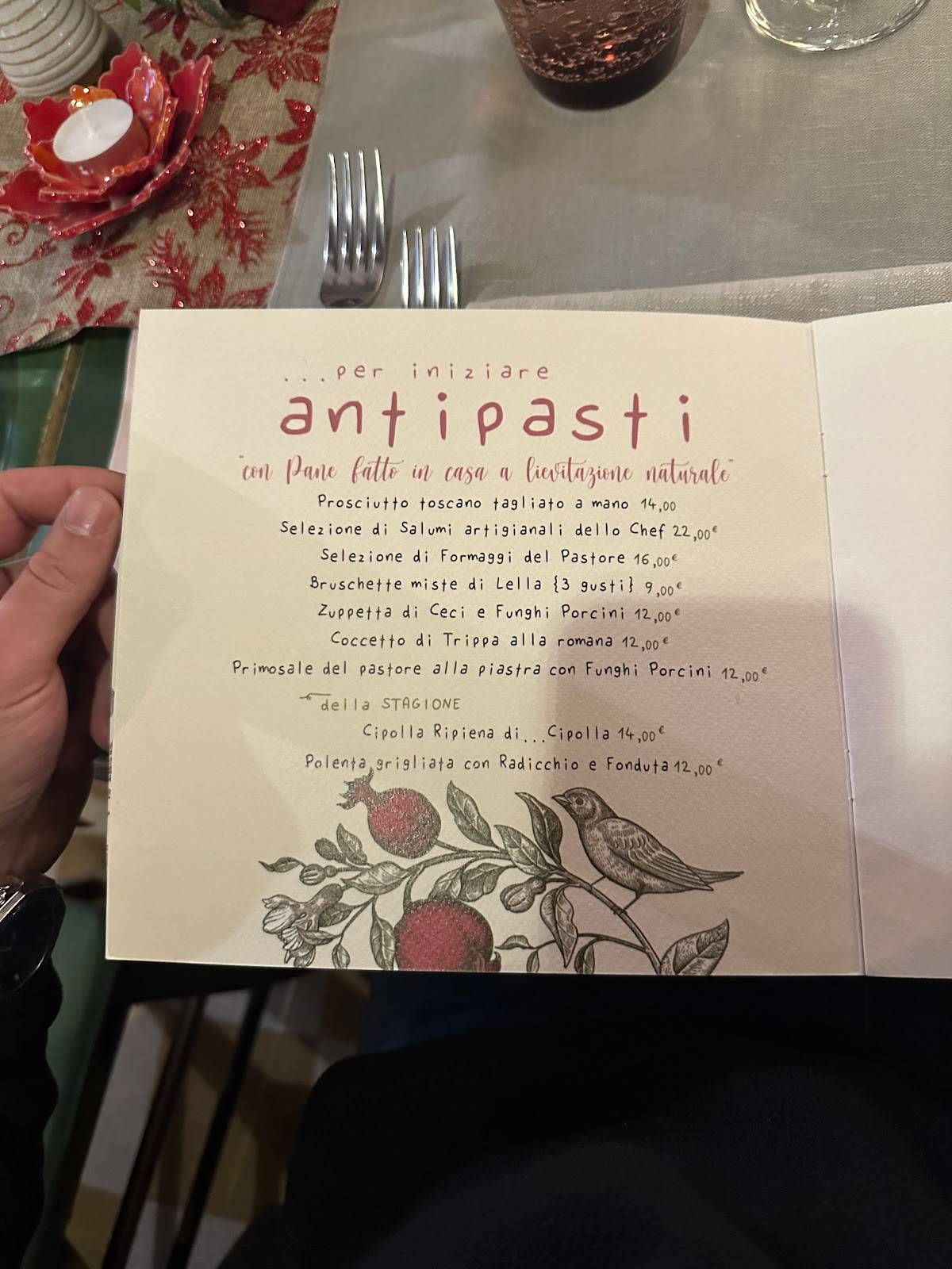 Menu di 'Na Fojetta 