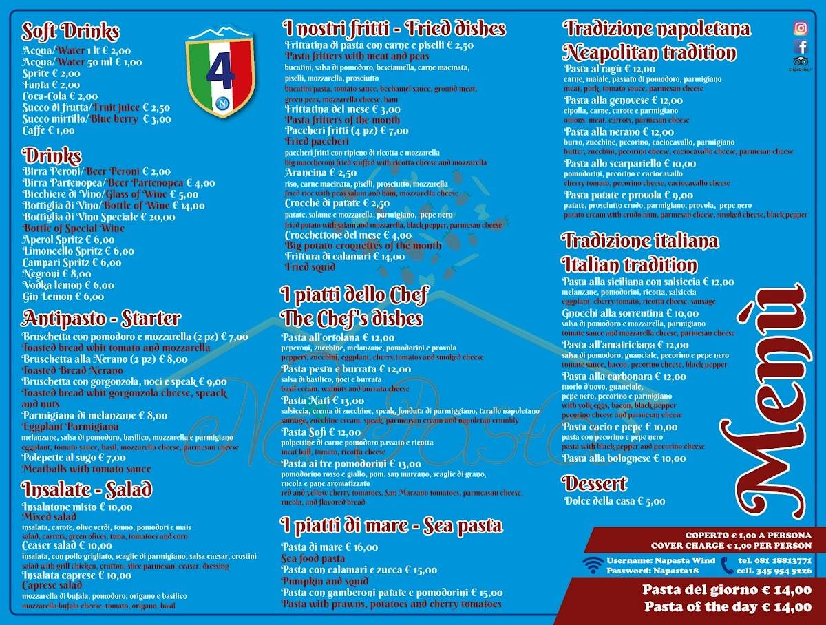 Menu di Na' Pasta 