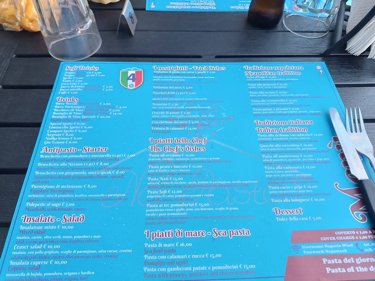 Menu di Na' Pasta 