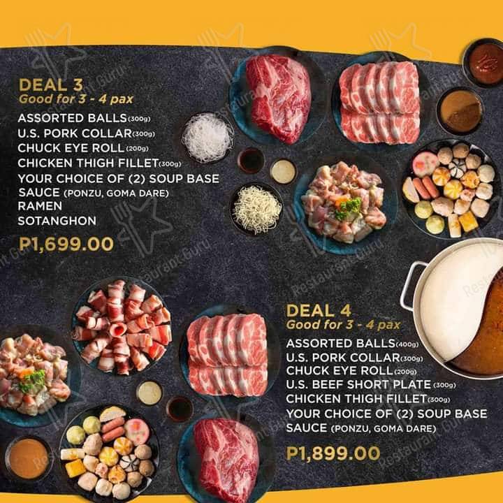Menu at Nabe Japanese Izakaya and Hotpot Banawe restaurant, Quezon