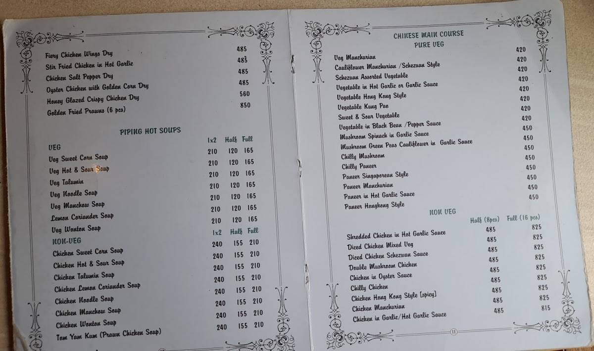 Machan Restaurant menu