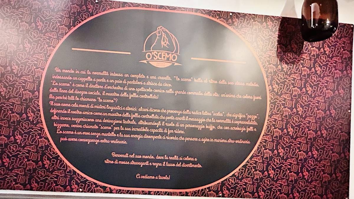 Menu di o' scemo centro storico 