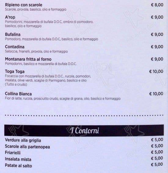 Menu de Napoli 1820 Pizzeria - Milano