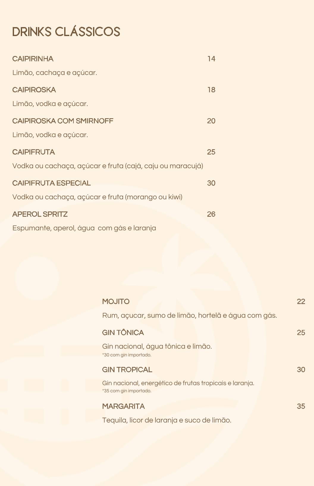Bar 21 Jenipabu cardápio