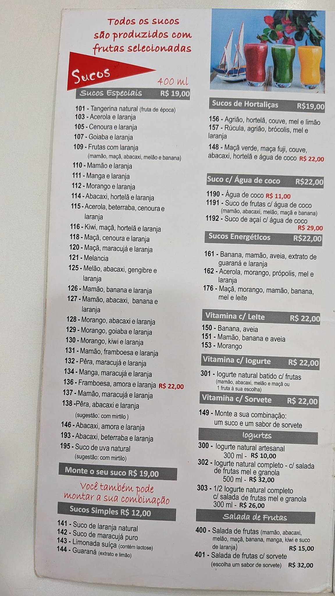 Néctar da Serra cardápio