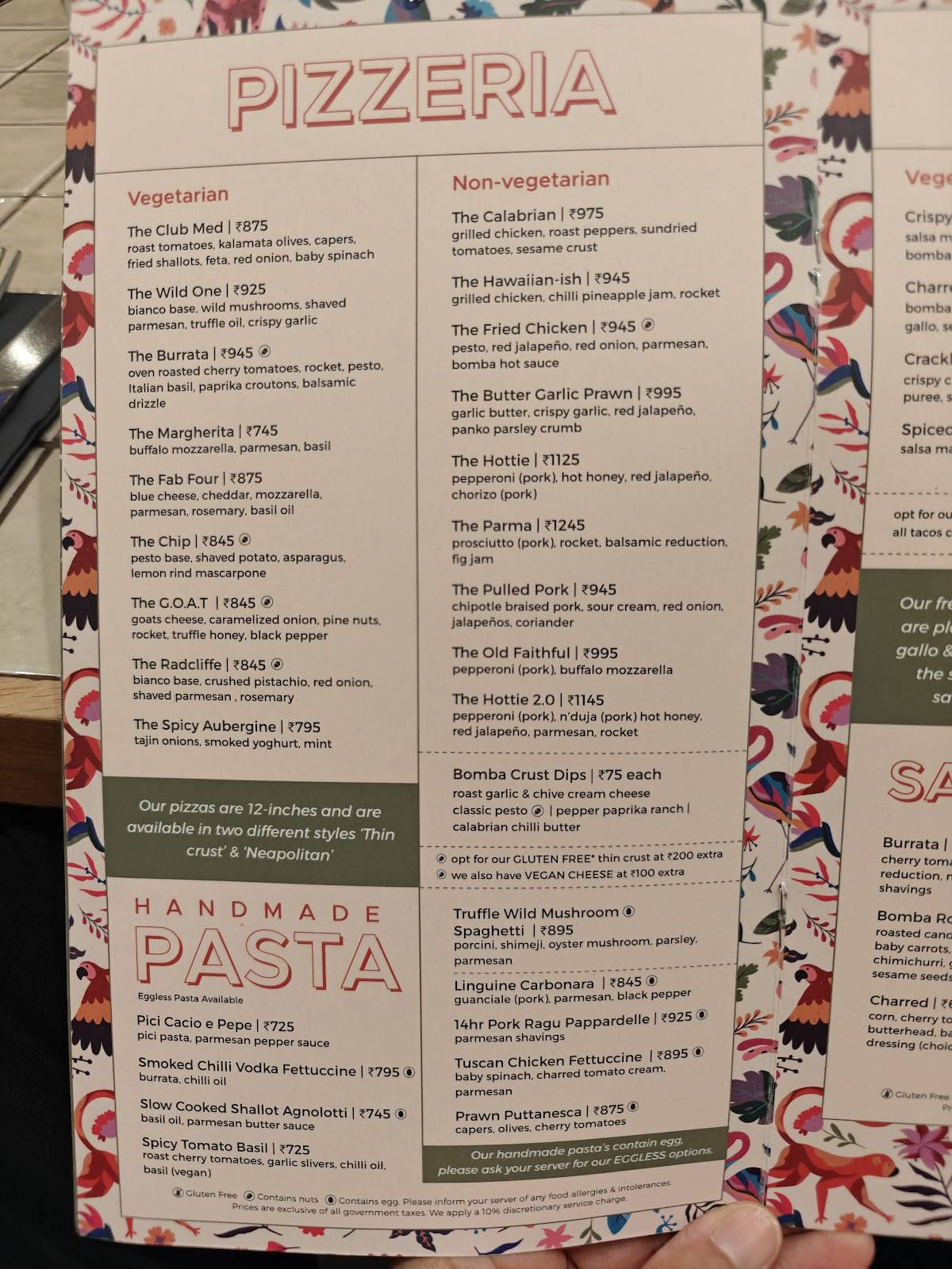 Bomba - Pizzeria & Taqueria Chattarpur menu