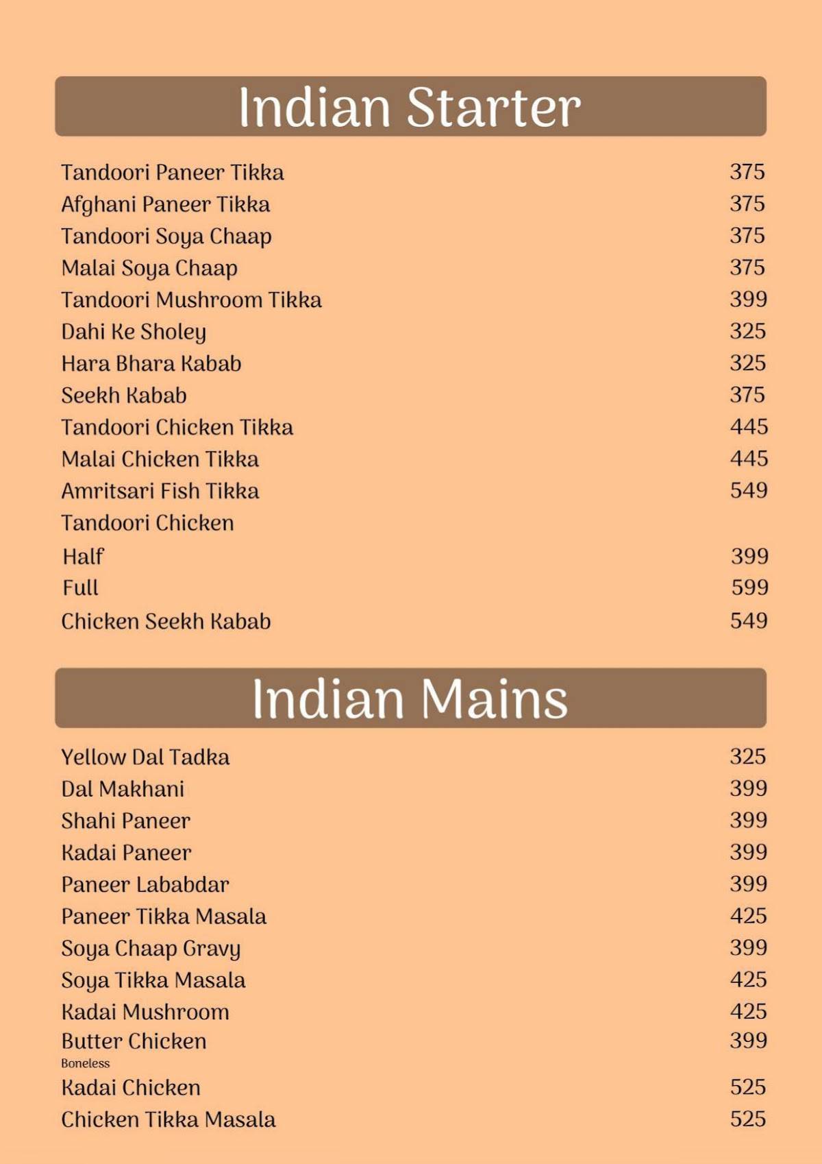 GUUNAAJ menu