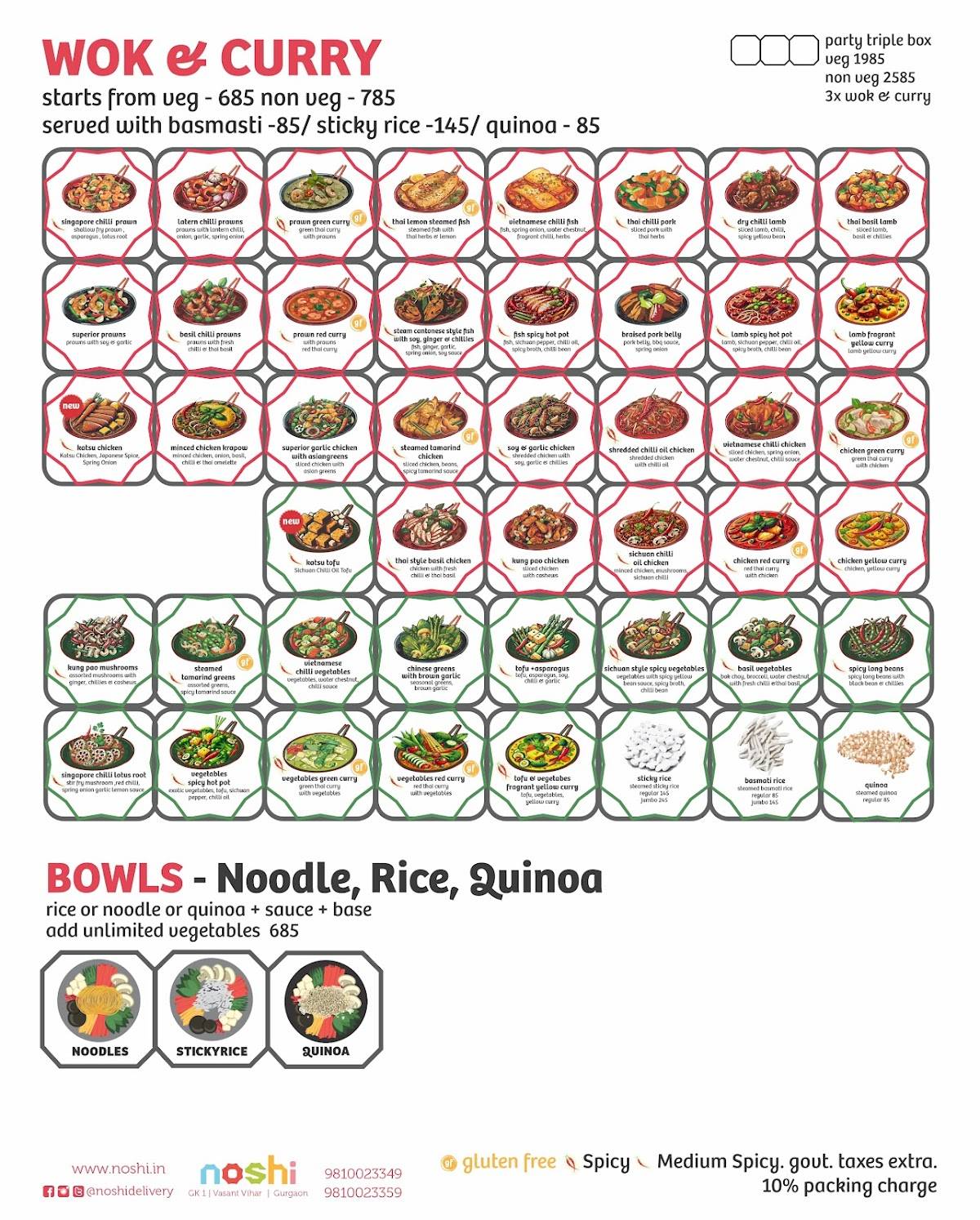 Noshi - Yum Asian Delivery menu