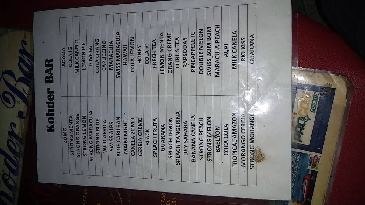 New Khoder Lounge & Bar cardápio