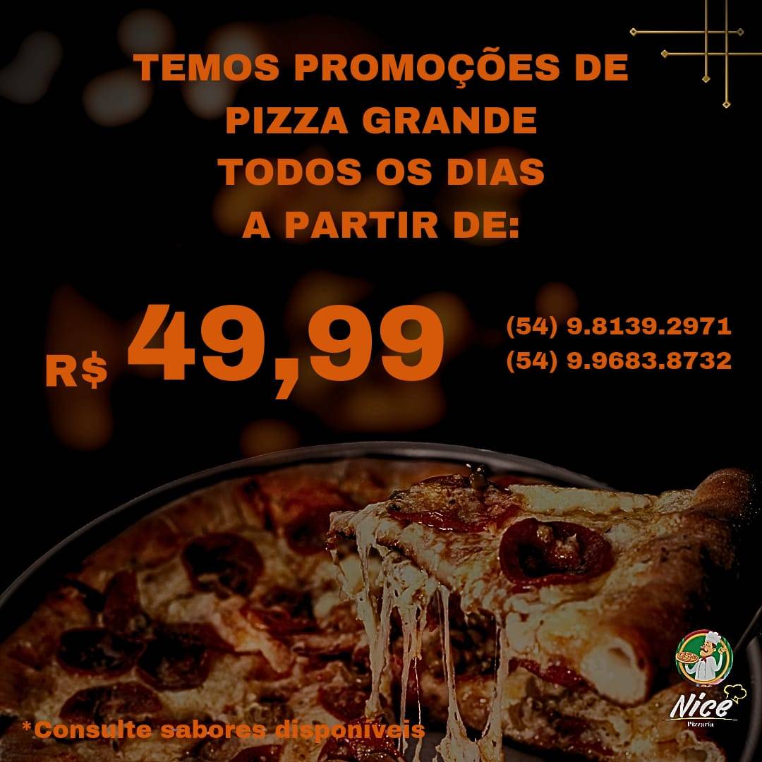 Nice Pizzaria cardápio