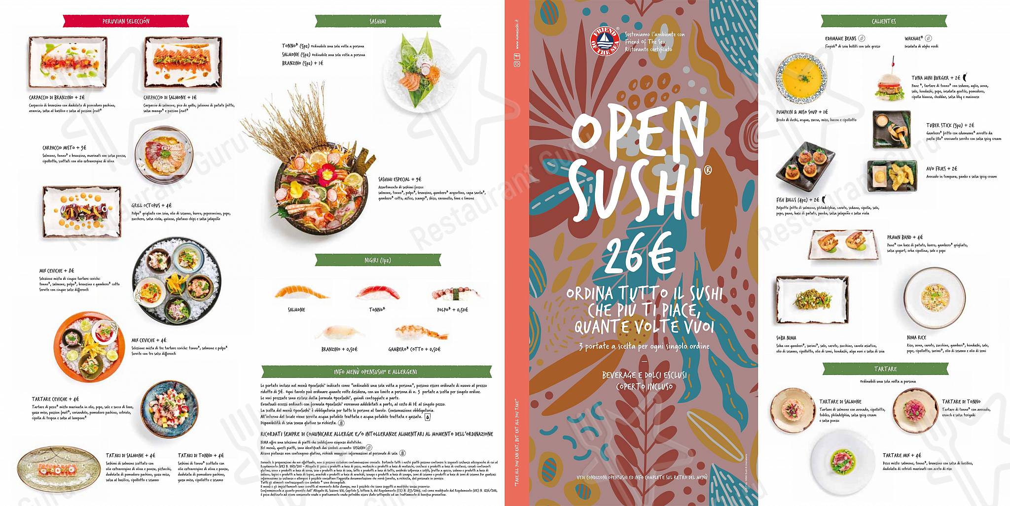 Takeaway Menu per NIMA Sushi (Milano - Corso Sempione) in Milano