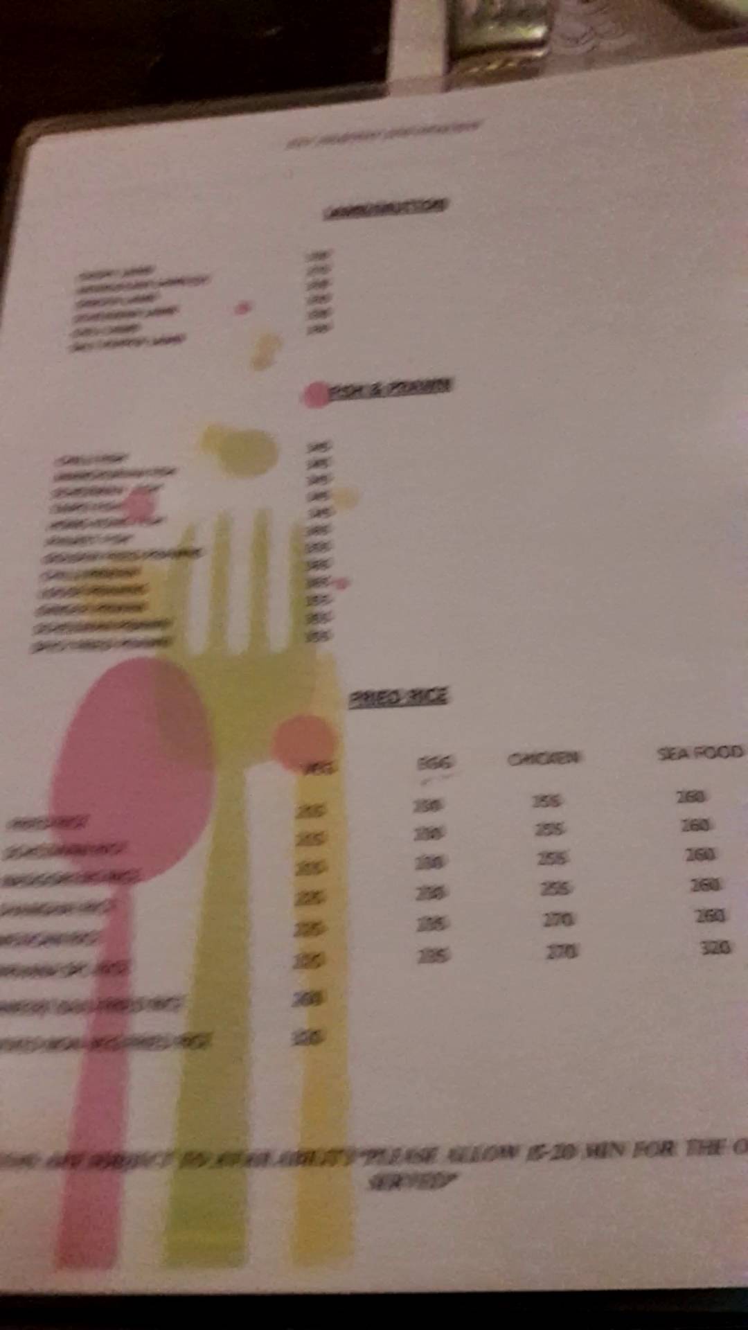 Nirvana menu