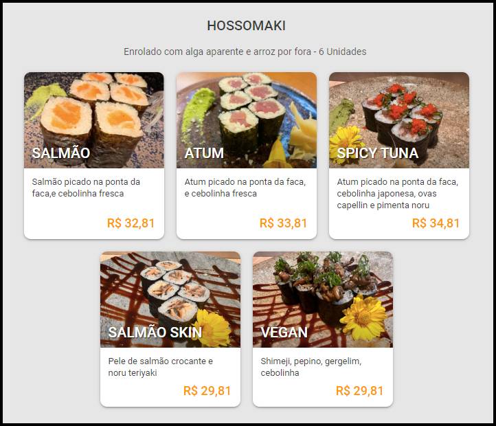 Norū Sushi Noroeste cardápio