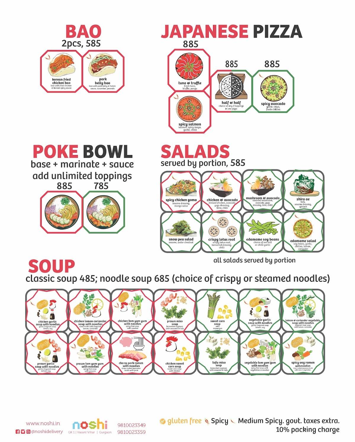Noshi - Yum Asian Delivery menu