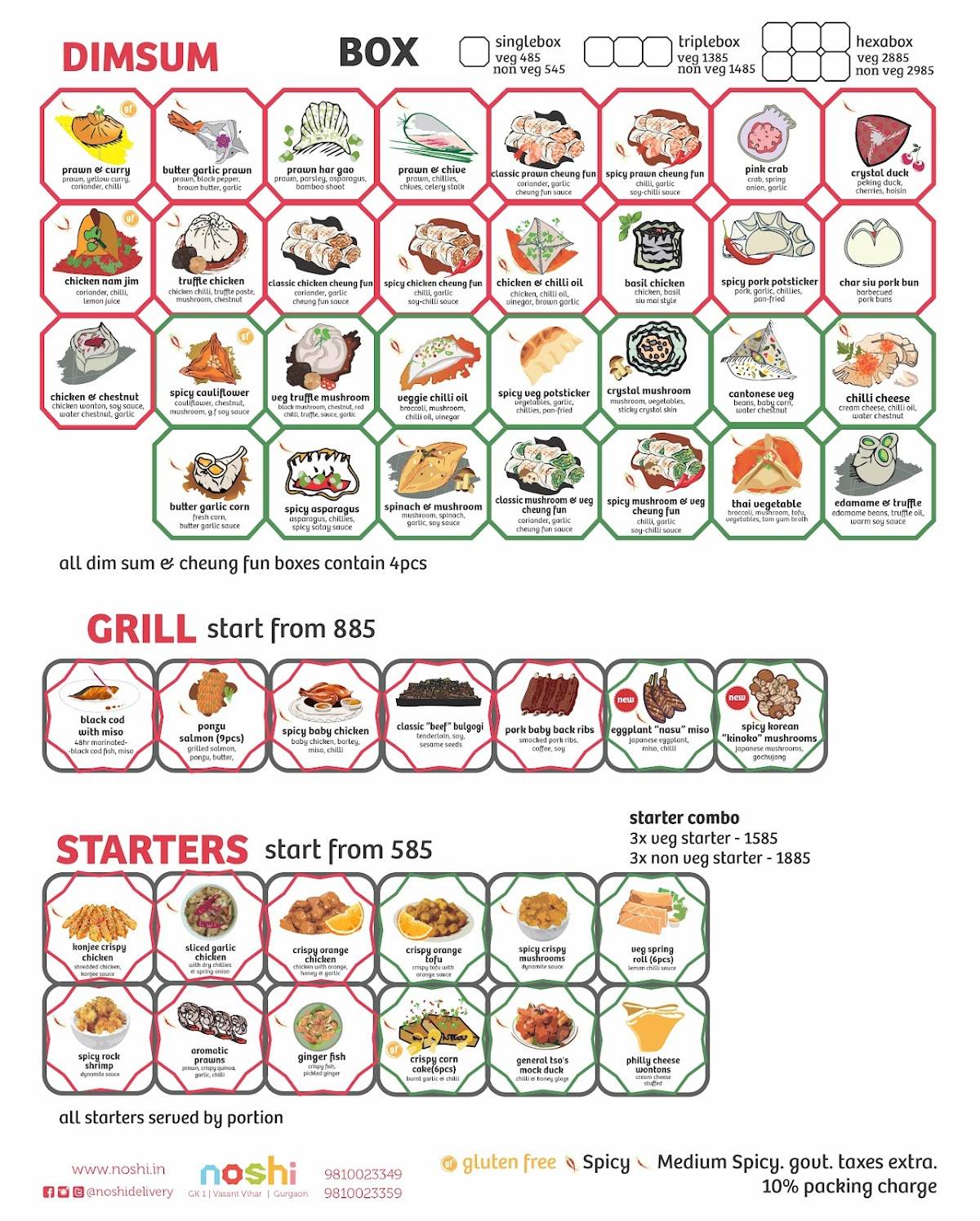 Noshi - Yum Asian Delivery menu