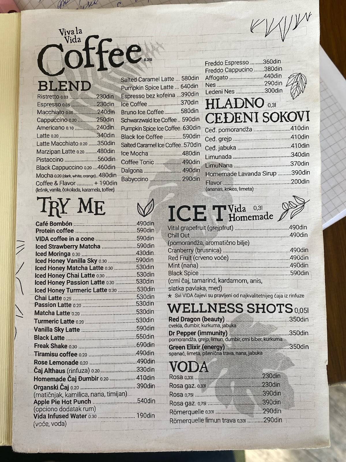 Menu de Vida Novi Sad