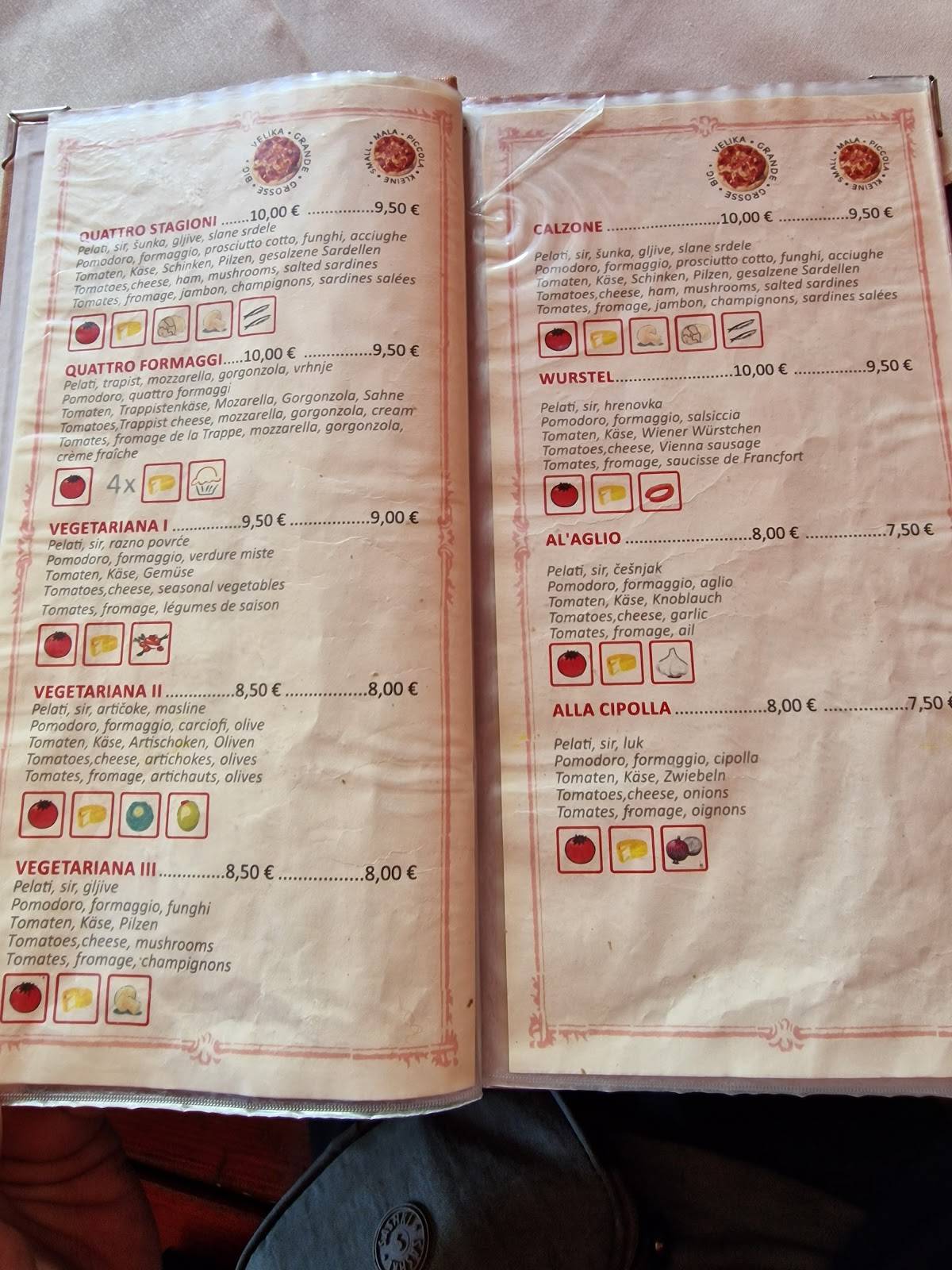 Menu di Bistro-Pizzeria Mamma Mia 