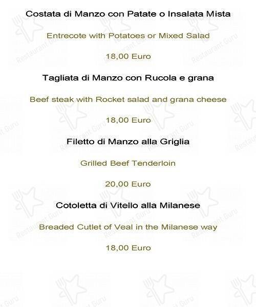 Menu di Nu Hotel Milano 