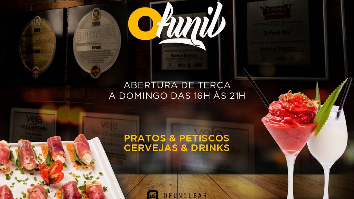 O Funil Bar cardápio