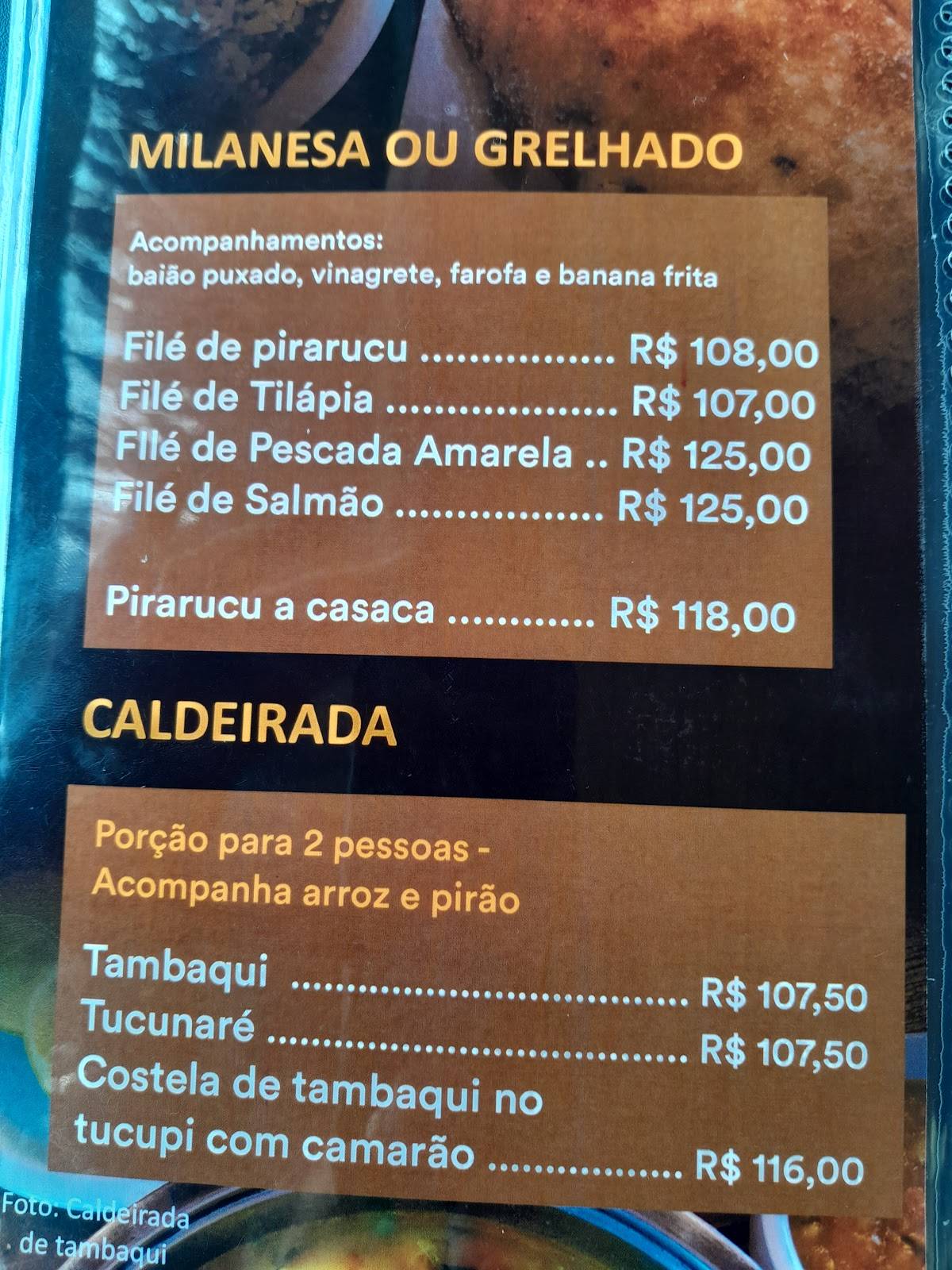 O Remador - Peixaria Regional cardápio