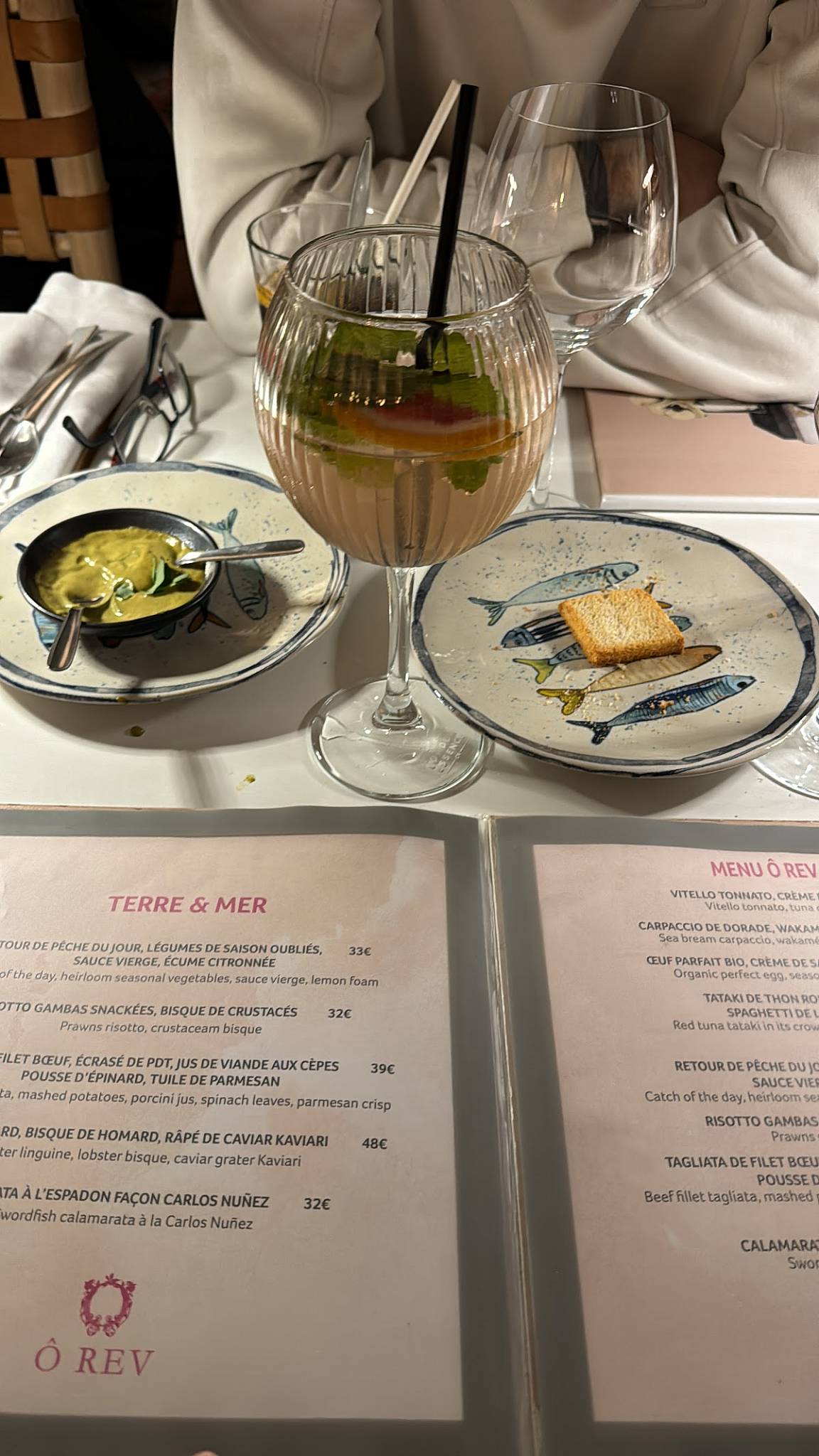 Menu de O Rev Cassis